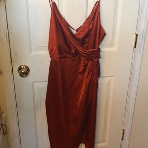 New ASOS orange evening dress